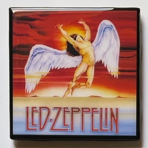 LED ZEPPELIN Swan Song COASTER Custom Ceramic Tile Barware Cork Back Art - Picture 1 of 5