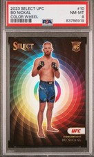 2023 Panini Select UFC BO NICKAL COLOR WHEEL PSA 8 NMint Rookie RC #10