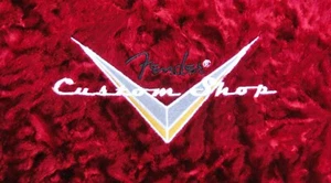 Fender CUSTOM SHOP Stratocaster/ Telecaster Case - Black W/ Red Poodle Int - NEW - Picture 1 of 7