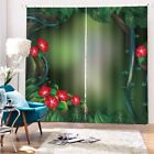 Resin Film Funding Green 3D Blockout Photo Print Curtain Fabric Curtains Window