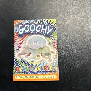 Jb20 Ty beanie babies series 4 1999 Glow In The Dark Sticker Goochy Jellyfish - Picture 1 of 2