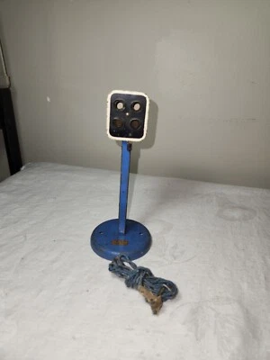 Vintage Pre-War French Hornby O Gauge Blue Signal 7 & 3/8" Tall Meccano Paris - Image 1 of 4