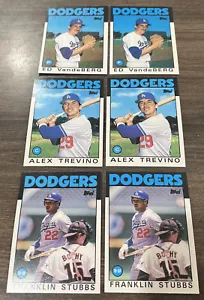 LOS ANGELES DODGERS 1986 TOPPS TRADED BASEBALL CARD (6) CARD LOT NRMT - MINT - Picture 1 of 1