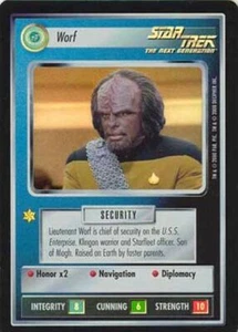 Star Trek CCG Reflections Worf pellicola super rara SRF - Foto 1 di 1