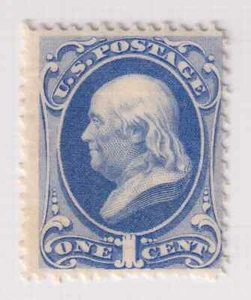 US Scott #145 1c Benjamin Franklin Stamp Mint OGLH CV $650 - Picture 1 of 2