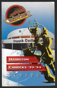 Hamilton Canucks AHL Hockey Spielplan 1993-94!!! Sleeman - Bild 1 von 1