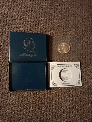 1982 George Washington Commemorative Uncirculated Silver Half Dollar Denver Mint - Image 1 of 3