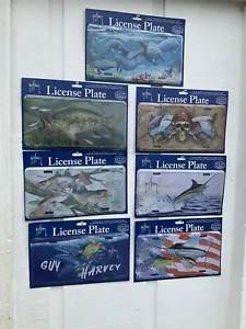 Wholesale Lot Of 7 license plate Guy Harvey Fish Marlin Bass Sea Life turtle - Picture 1 of 13