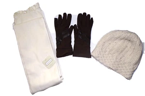 Girl's' new Winter Scarf, used Gloves, crochet beanie hat. scarf New With Tag S1 - Picture 1 of 7
