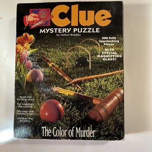 1992 CLUE MYSTERY PUZZLE The Color Of Murder Milton Bradley 500 pc. Box - Picture 1 of 8