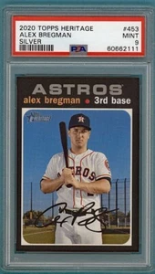 2020 Topps Heritage Alex Bregman argento #453 PSA 9! POP 5! Astros! - Foto 1 di 2