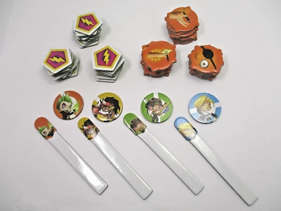 Piezas de repuesto de juego Loony Quest fichas de penalización de bonificación de personaje incompletas Foto 1 de 4