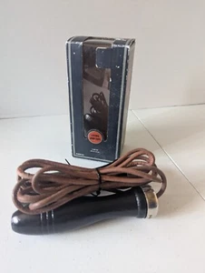 Retro 9-Foot Leather Jump Rope with bearings and wooden handles - Picture 1 of 12