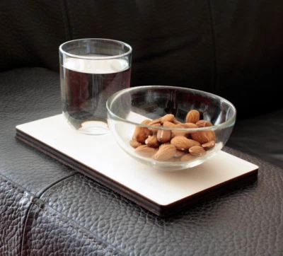 Wood Sofa Table for Armrest - Small Over the Couch Side Tables - Narrow Dining - Image 1 of 4