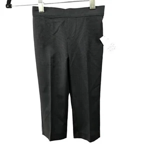 NWT Van Heusen Boys 2T Pull On Dress Pants Black Dark Gray Straight Leg - Picture 1 of 6