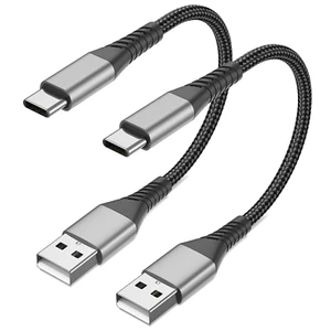 6 Inch Short USB C Cable Fast Charging 2 Pack, 0.5Ft USB a to USB C Cable Short - Picture 1 of 11