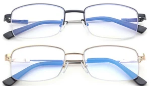 Blue Ray Block Reading Glasses Progressive Reader Trifocal Titanium Frame UV100% - Picture 1 of 22