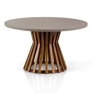 Burleigh Round Concrete Look Dining Table - Picture 1 of 3