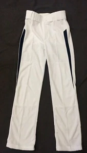 New SMALL Holloway Unisex Havoc Double Knit Wide Leg White Navy Baseball Pants  - Picture 1 of 12