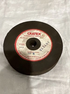 Cratex 412-M 4”x 1/2" Hole x 3/4" Silicon Carbide Surface Grinding Wheel - Image 1 of 4