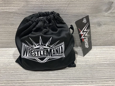WWE Wrestlemania XXXV  Gloves & Pouch New NXT WWF Authentic Gloves One Size Cover