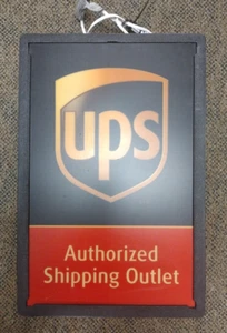 UPS Authorized Shipping Outlet Hanging Sign - Picture 1 of 2