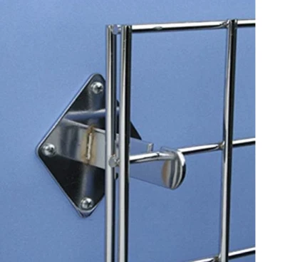 Chrome Gridwall Mount Brackets for Grid Wall and Slatgrid Panels - Pack of 12 .. - Image 1 of 4