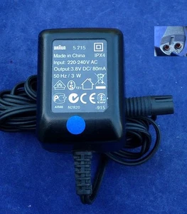 Genuine BRAUN Clean & Charge 5302 Flex XP 5600 5663 5665 5691 5715 3.8V 0.08A - Picture 1 of 1