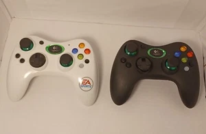 2 Logitech Wireless Xbox Cordless Controllers NO DONGLE - Picture 1 of 6