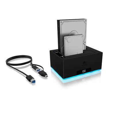 ICY BOX IB-127CL-U3  2-fach JBOD-Klonstation  SATA HDDs/SSDs 60820 B-Ware - Bild 1 von 4