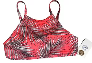 Hurley Swim Top Women’s Size Medium UPF50+ Padded Lined Halter Bikini Pink NWT - Picture 1 of 4