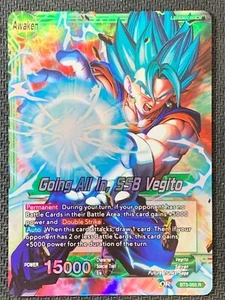 Going All in, SSB Vegito BT3-055 R Holo  Dragon Ball Super TCG Foil - Picture 1 of 2