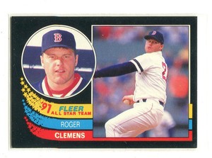 1991 Fleer All-Stars #10 Roger Clemens Boston Red Sox