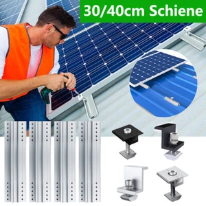 Solarpanel Alu Halterung 30/40cm Schiene PV Befestigungsschiene Dachmontage 600W - Bild 1 von 18