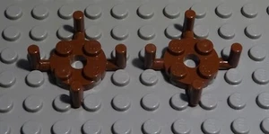 Lego Platte rund mit Haken 2x2 new Braun 2 Stück - Picture 1 of 1