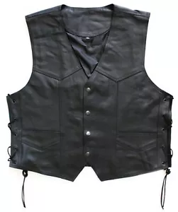 Modeka Lederweste 1653 Gr. 5XL Biker Chopper Lederweste Motorrad Weste geschnürt - Bild 1 von 3