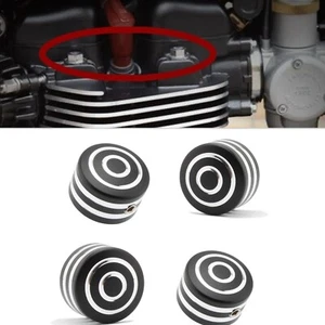 Black White Head Bolt Cover Nut Cover For Triumphant Thruxton 900 EFI 09-15 MA - Bild 1 von 9