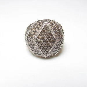 10K Yellow, White Gold White Single, Cognac Brilliant Cut Diamond Ring 2.00 Cts - Picture 1 of 4