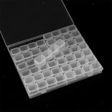 56 Slots Clear Nail Beads Storage Case Detachable Jewels Glitter Holder Box