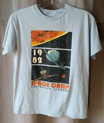 Camiseta Hanes azul bebé Huntsville Alabama Space Camp de la NASA 1982 talla niños grande Foto 1 de 4
