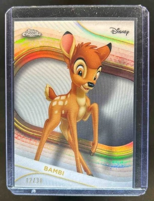 2025 Topps Chrome Disney Bambi White Refractor #12/30 - Image 1 of 2