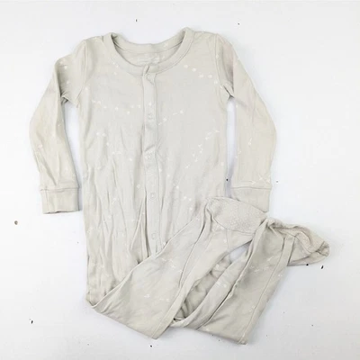 Colored Organics Animal Tracks Snap Footie - 12-18 Months - Image 1 of 4