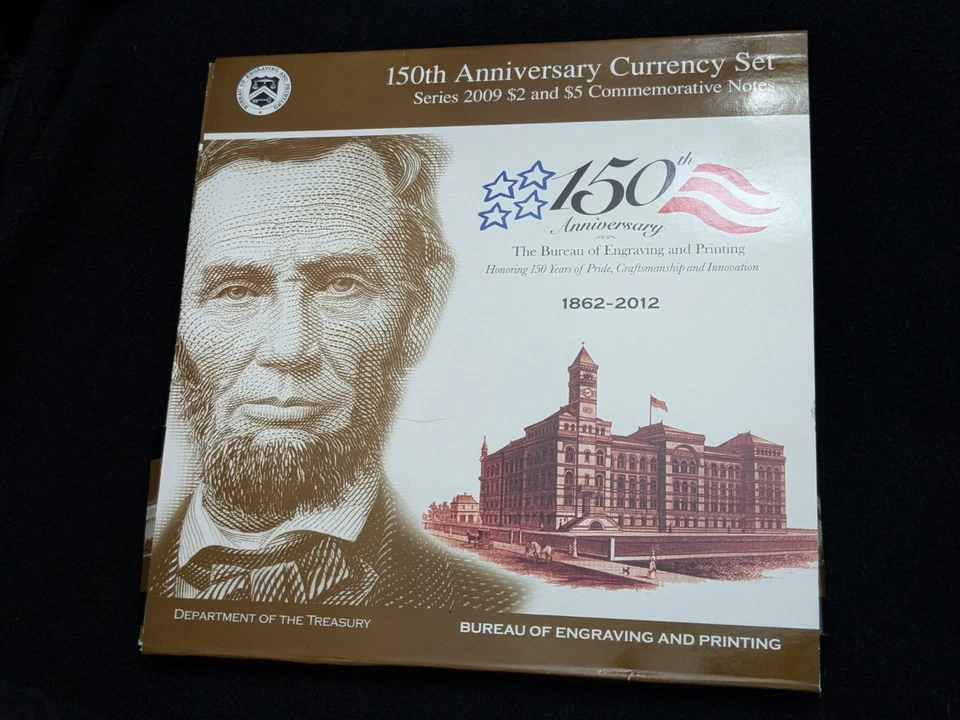 150th Anniversary Currency Set Series 2009 $2 & $5 Notes Includes Book And Notes - Image 1 of 4