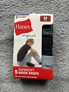 Hanes Originals Boys' 5pk SuperSoft Boxer Briefs - M (8-10) - Picture 1 of 3