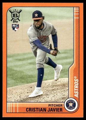 2021 Topps Big League Orange Cristian Javier Houston Astros #112 - Image 1 of 2