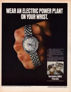 Reloj Pulsera Timex Eléctrico Vintage Estampado Anuncio 1972 Joyería - Imagen 1 de 1