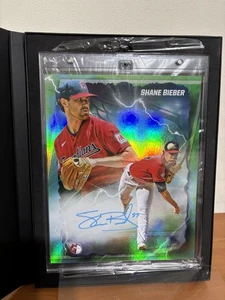 Fanatics Under Wraps 8X10 Shane Bieber Autograph 1/1 Cleveland Guardians MLB COA - Picture 1 of 12
