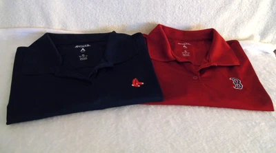 Boston Red Sox MLB Conjunto de 2 Camisas Polo Mujer XL Azul Marino y Rojo Poliéster NUEVO Foto 1 de 4