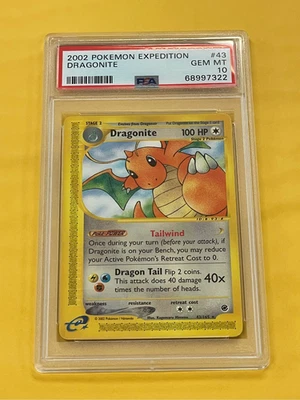 2002 Pokemon Expedition Dragonite Rare #43/165 PSA 10 - Image 1 of 2