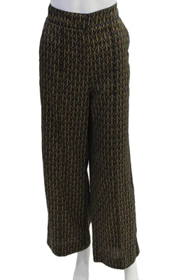 Veronica Beard Womens Graphic Print High-Rise Straight Leg Pants Navy Size 6 - Image 1 of 4